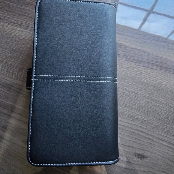 Ladies Black with White Stitching Wallet Credit Card NEW - Picture 3 of 6